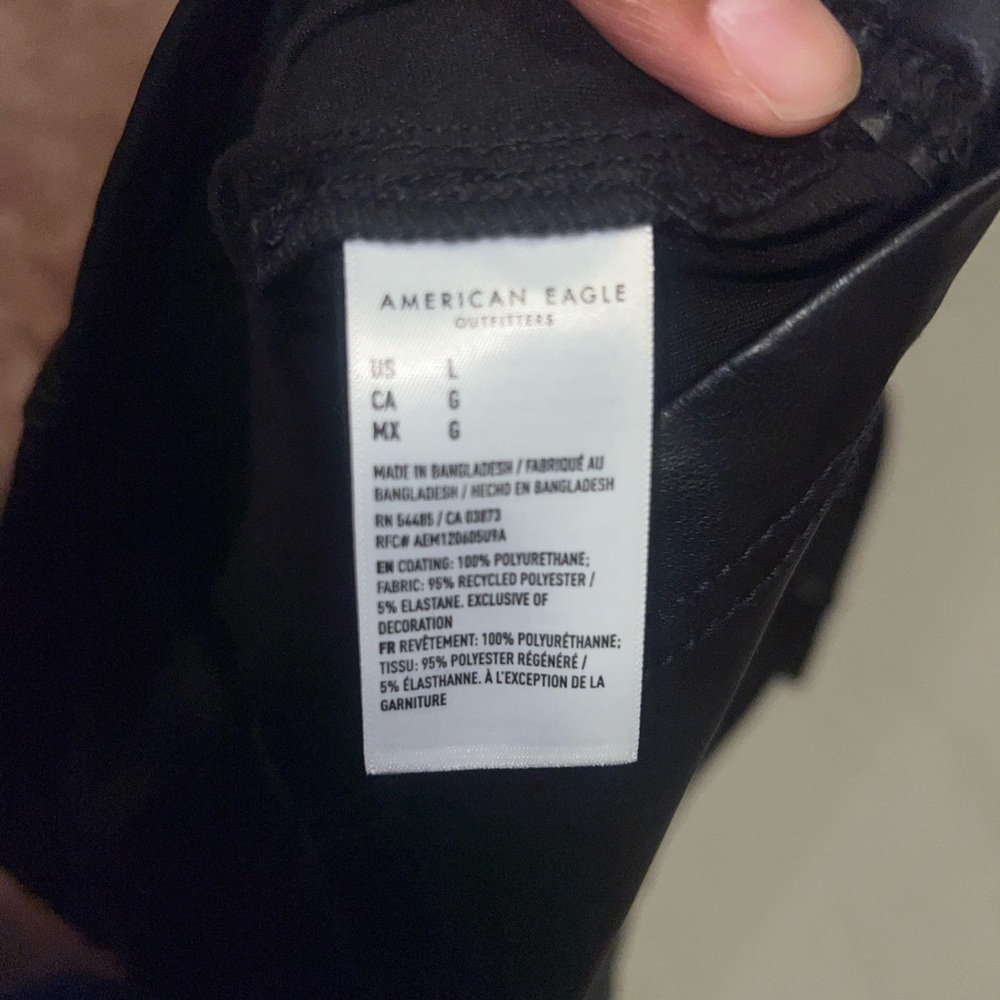 American Eagle Outfitters Black Faux Leather Dress - Picture 6 of 6